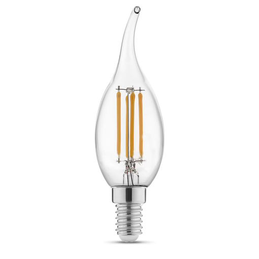 Immagine di Lampadina led filamento e14 4w deco led tecno vintage fiamma trasparente luce calda 2700°k