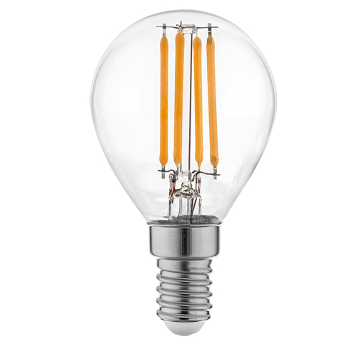 Immagine di Lampadina led filamento e14 4w deco tecno vintage sfera trasparente luce naturale 4000°k 470lm