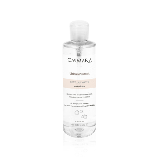 Immagine di Acqua micellare, rimuove il trucco, igienizza, idrata, tonifica, 400ml, casmara urbanprotect micellar water