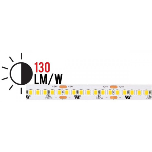 Immagine di Strip led 4000k 96w 24vl ip20 per interni smd2835 1200led 5mt cri90