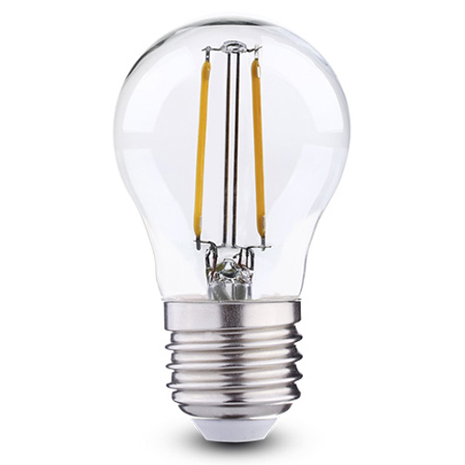 Immagine di Lampadina led filamento e27 2w tecno vintage sfera trasparente, luce calda 2700°k 250lm