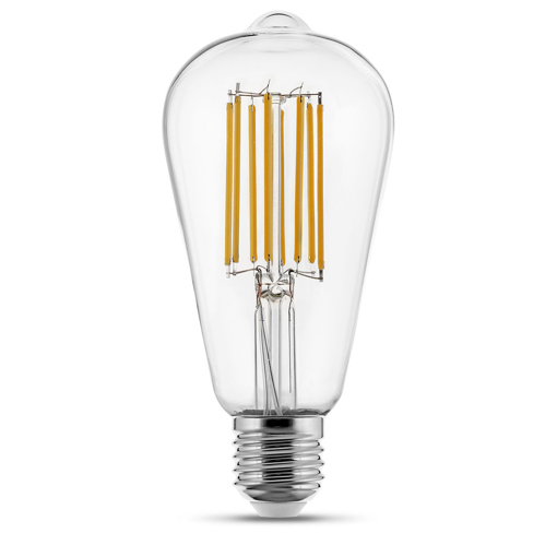 Immagine di Lampadina led filamento e27 12w deco led tecno vintage st64 trasparente  2700k