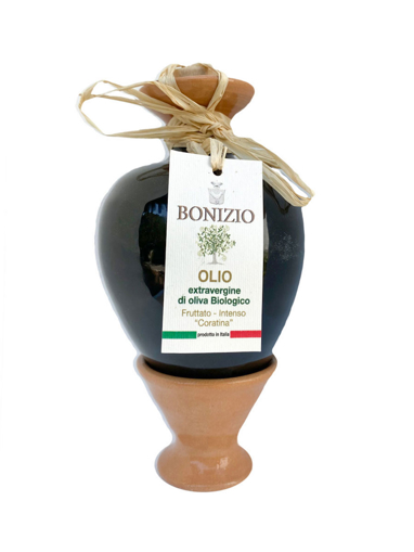 Immagine di Olio extra vergine di oliva biologico in orcetto color nero 250ml