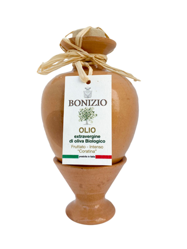 Immagine di Olio extra vergine di oliva biologico in orcetto color terra 100ml