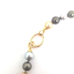 Immagine di Collana donna, elegante, perle acqua dolce multicolor, cm 45, chiusura argento laminata oro giallo, artigianale