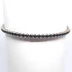 Immagine di Bracciale tennis in argento bianco con zirconia cubica nera