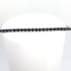 Immagine di Bracciale tennis in argento bianco con zirconia cubica nera