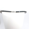 Immagine di Bracciale tennis in argento bianco con zirconia cubica nera