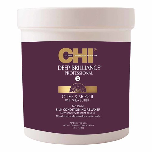Immagine di Farouk chi deep brilliance olive&monoi trattamento rilassante permanente capelli afro 908g - colore: