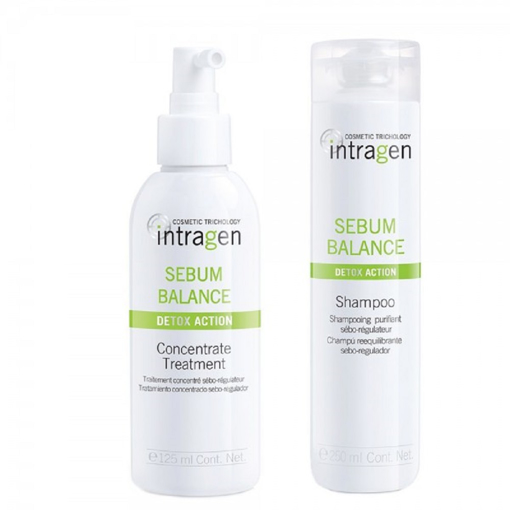 Immagine di Intragen kit sebum balance shampoo 250ml + concentrate treatment 125ml - colore: