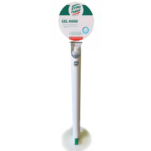 Immagine di Lysoform piantana dispenser a pedale per gel disinfettante + gel disinfettante mani 500ml - colore: