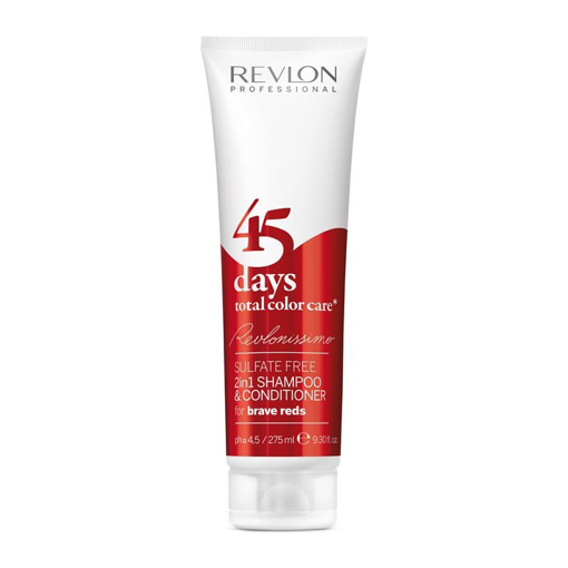 Immagine di Revlon professional 45 days total color care brave reds shampoo 275ml - colore: