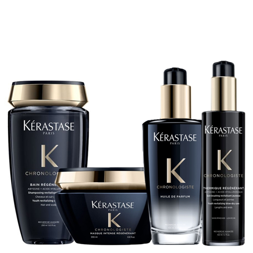 Immagine di Kerastase kit chronologiste bain + mask + huile de parfum + protettore termico - colore: