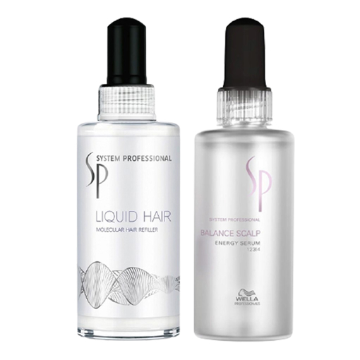 Immagine di Wella system professional kit riparatore cute e capelli repair liquid hair 100ml + balance scalp energy serum 100ml - colore: