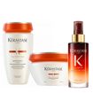 Immagine di Kerastase kit nutritive bain satin 2 shampoo 250ml + maschera capelli grossi 200ml + siero 90ml - colore: