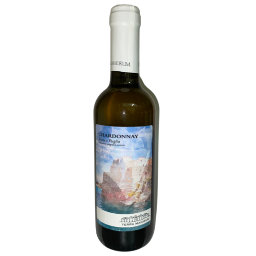Immagine di Chardonnay vino bianco i.g.p. puglia-bottiglia in vetro da 350 ml