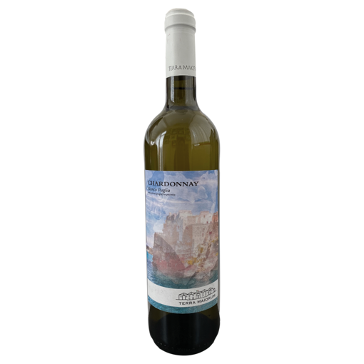 Immagine di Chardonnay vino bianco i.g.p. puglia-bottiglia in vetro da 750 ml