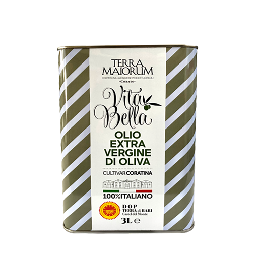 Immagine di Olio extra vergine di oliva d.o.p.  vita bella lattina da 3lt