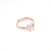 Immagine di Anello cuore in argento rosè
