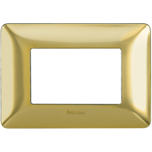 Immagine di Placca 3 moduli serie matix oro satinato