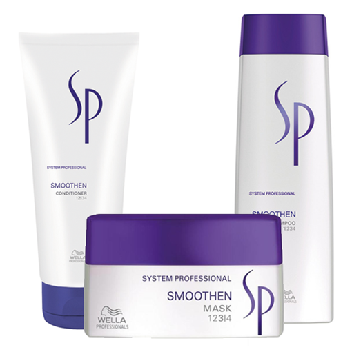 Immagine di Wella system professional kit smoothen shampoo 250ml + balsamo 200ml + mask 200ml - colore: