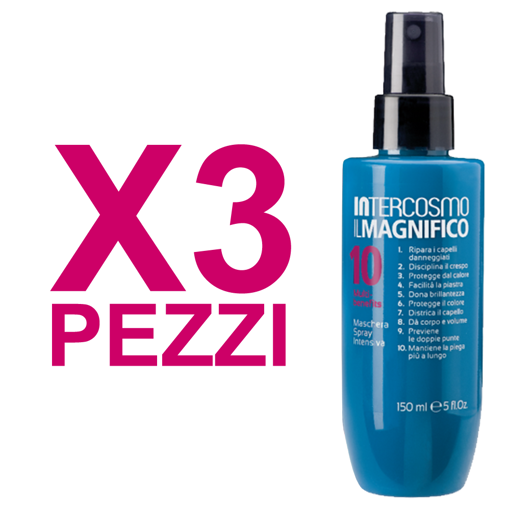 Immagine di Intercosmo kit il magnifico 10 maschera spray intensiva 150ml 3 pezzi - colore:
