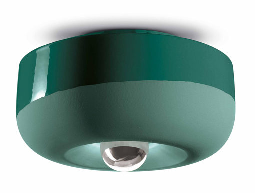 Immagine di Bellota plafoniera  ceiling lampverde bottiglia  bottle green - 1 x max 53w e27 - ip20