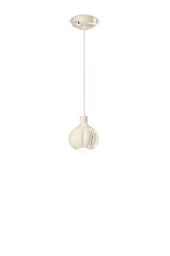 Immagine di Afoxe' sospensione piccola ceramica  small ceramic pendantcrema  bone white - 1 x max 28w e14 - ip20