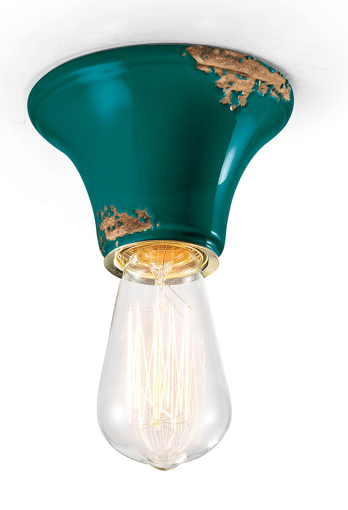 Immagine di Vintage plafoniera  ceiling lampvintage verde  vintage green oil - 1 x max 77w e27 - ip20