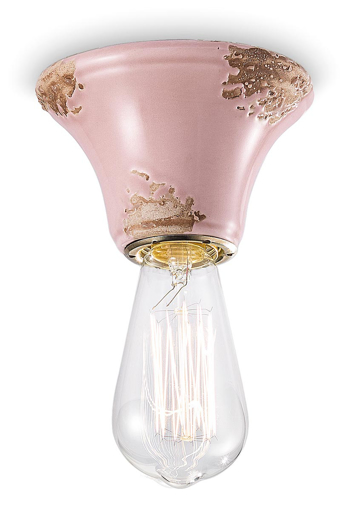 Immagine di Vintage plafoniera  ceiling lampvintage cipria   vintage pink  - 1 x max 46w e14 - ip20