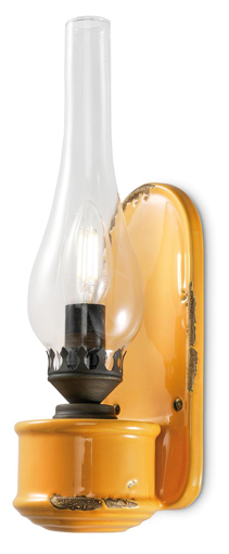 Immagine di Vintage applique  wall lampvintage giallo  vintage yellow - 1 x max 60w e14 - ip20