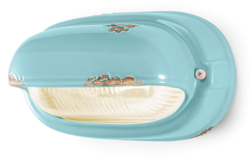 Immagine di Vintage applique  wall lampvintage azzurro  vintage light blue - 1 x max 42w e27 - ip20