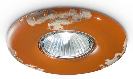 Immagine di Vintage faretto a incasso gu10  spot lightvintage arancio  vintage orange - 1 x max 40w gu10 - ip20