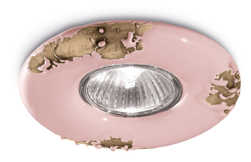 Immagine di Vintage faretto a incasso gu10  spot lightvintage cipria   vintage pink  - 1 x max 40w gu10 - ip20