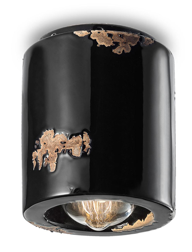 Immagine di Vintage plafoniera  ceiling lampvintage nero  vintage black - 1 x max 53w e27 - ip20