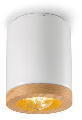 Immagine di Mateca plafoniera  ceiling lampsmalto bianco  glazed white - 1 x max 53w e27 - ip20