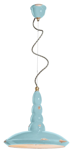 Immagine di Vague - vintage sospensione  pendantvintage azzurro  vintage light blue - 1 x max 53w e27 - ip20