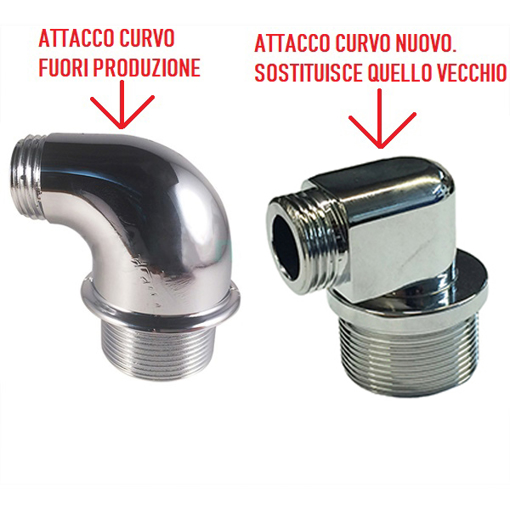 Immagine di Ricambio attacco curvo in metallo per doccetta teuco 8102374820
