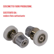 Immagine di Ricambio coppia pattini superiori e inferiori per porte scorrevoli quadro/free box doccia disenia rcruqs-sc + rcruqs-ic