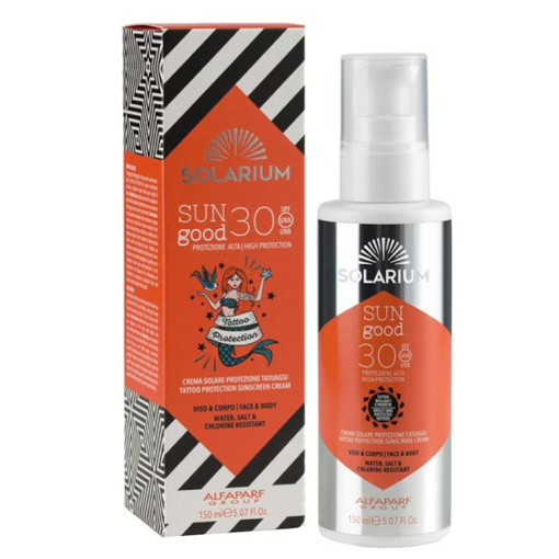Immagine di Crema protettiva solare tatuaggi 150ml Alfaparf solarium sun good 30