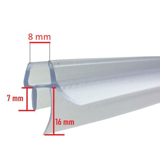 Immagine di Ricambio guarnizione gocciolatoio con aletta rigida 8mm per box doccia disenia rcgngc6sc