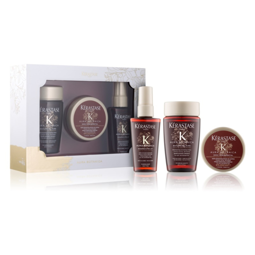 Immagine di Kerastase aura botanica kit bain micellaire riche 80ml + soin fondamental  75ml + essence d'eclat 50ml - colore: