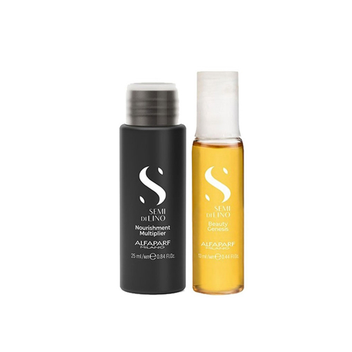Immagine di Alfaparf milano semi di lino cellula madre beauty genesis 13ml + nourishment multiplier 25ml - colore: