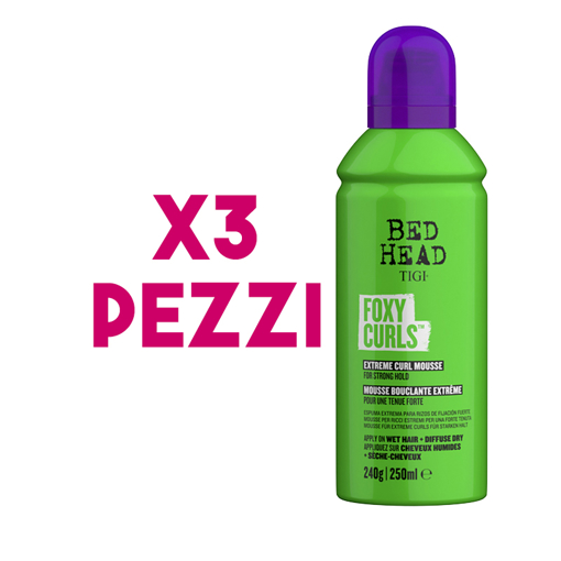 Immagine di Tigi kit bed head foxy curls extreme curl mousse 3 pezzi x 250ml - colore: