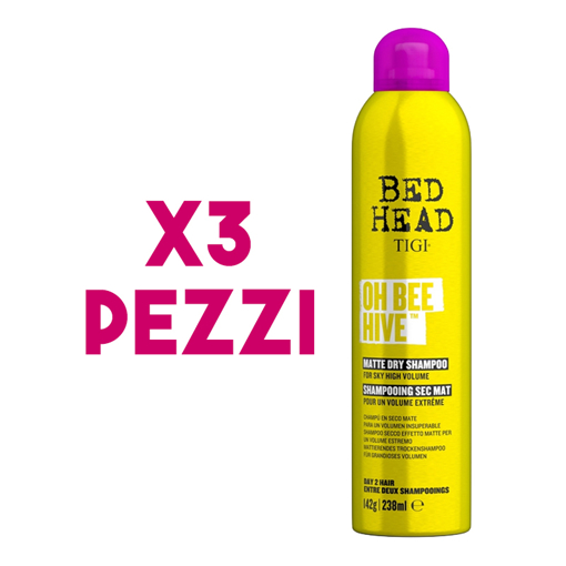 Immagine di Tigi kit bed head oh bee hive matte dry shampoo 3 pezzi x 238ml - colore: