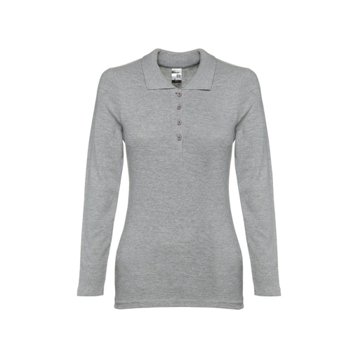 Immagine di Thc bern women. polo a manica lunga da donna grigio chiaro mélange m
