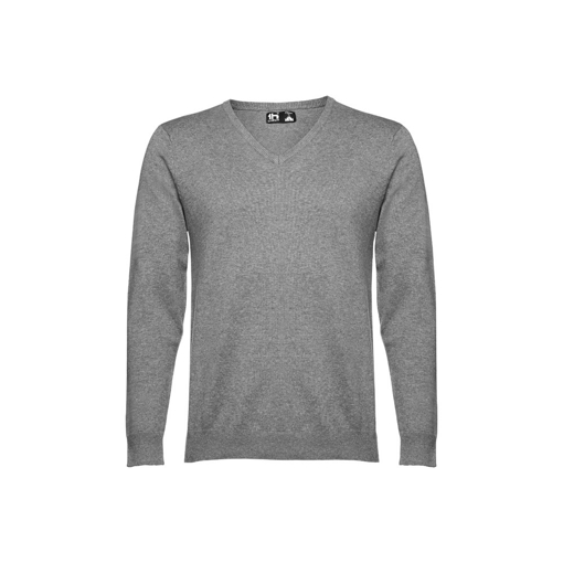 Immagine di Thc milan. maglione con scollo a "v" da uomo grigio mélange xl