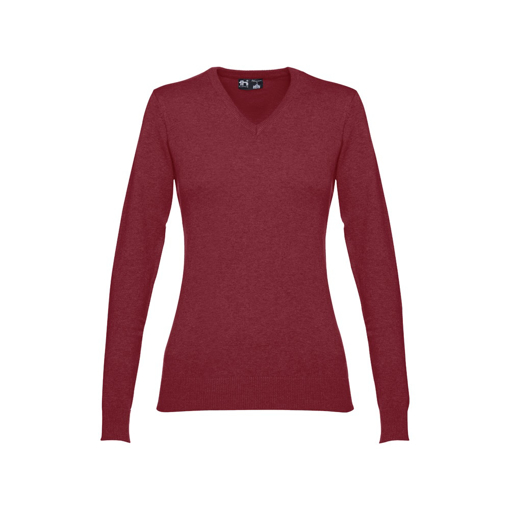 Immagine di Thc milan women. maglione con scollo a "v" da donna bordeaux m