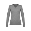 Immagine di Thc milan women. maglione con scollo a "v" da donna grigio mélange m