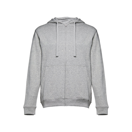Immagine di Thc amsterdam. felpa da uomo, con zip e cappuccio grigio chiaro mélange m